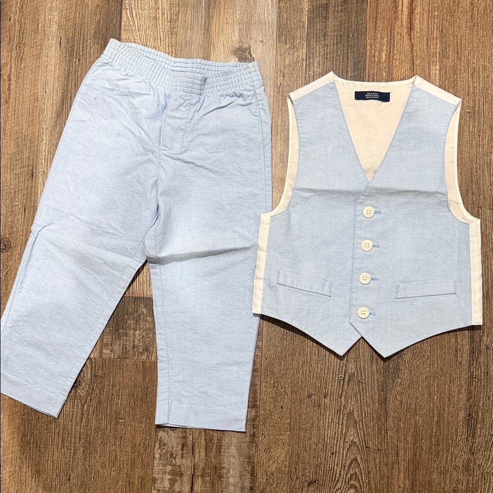 Izod Light Blue and Cream Kids Matching Set